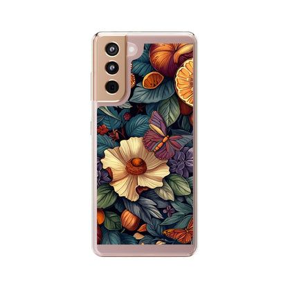 Butterflies and Blooms | Clear iPhone Case / Samsung Case