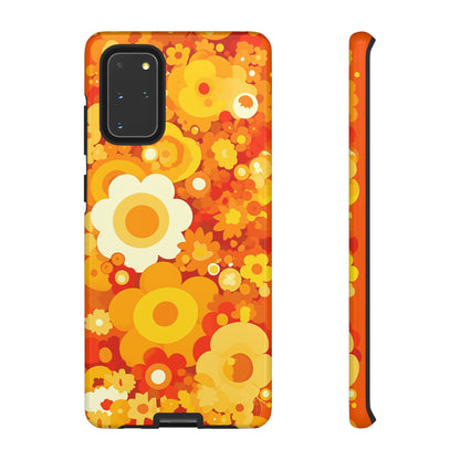 Big Bright Orange Abstract Floral iPhone Case / Samsung Case