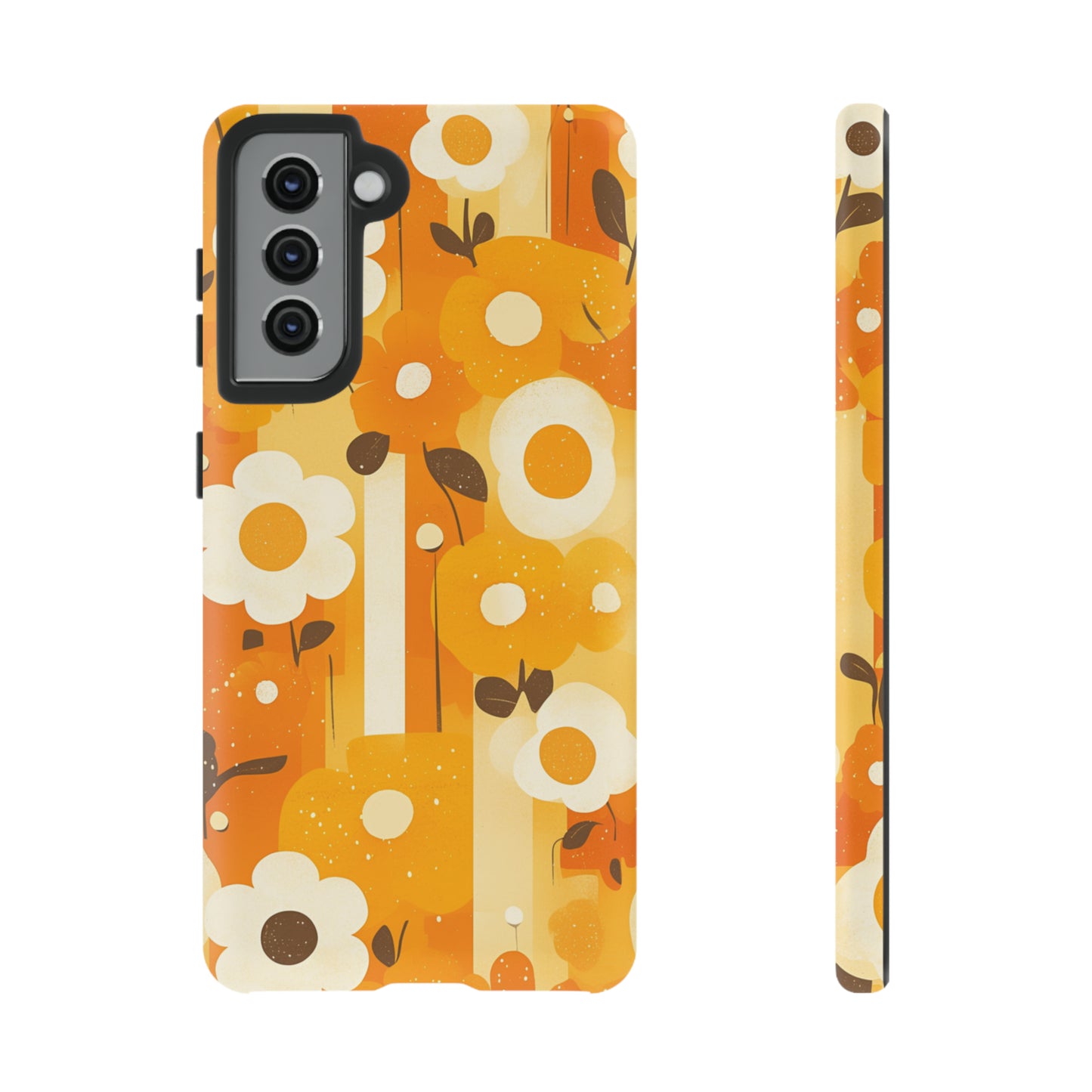 Retro 70s Abstract Flower Patterns iPhone Case / Samsung Case