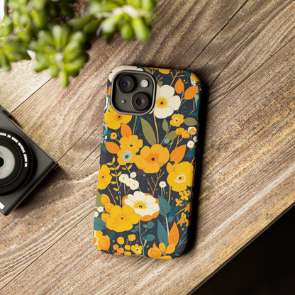 Retro Yellow Flowers iPhone Case / Samsung Case