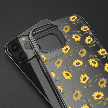 Sunflower Pattern | Clear iPhone Case / Samsung Case