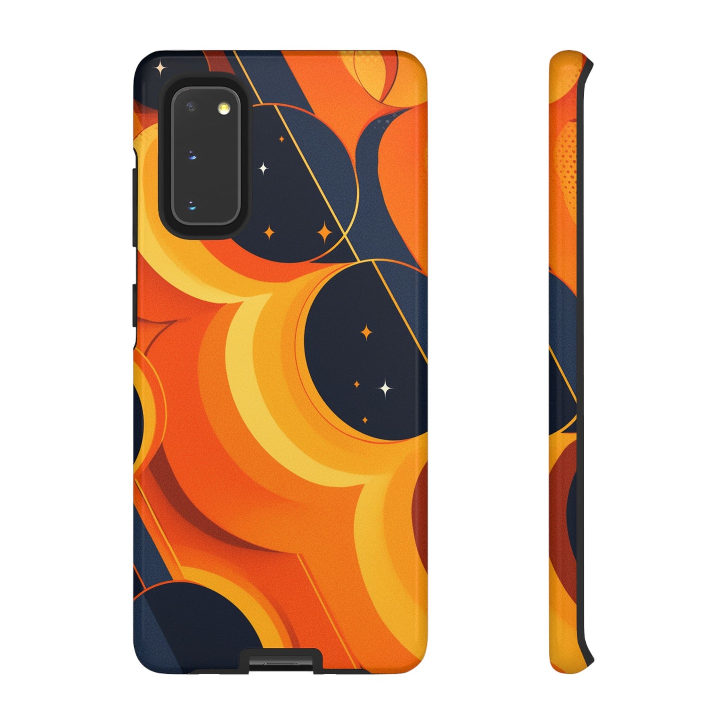 Orange & Black Groovy Patterns iPhone Case / Samsung Case