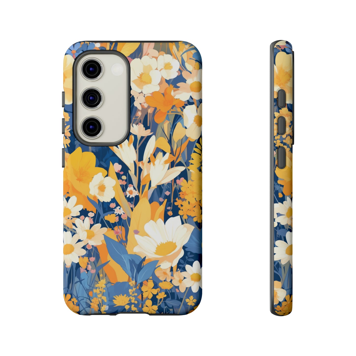 Wildflower Blooms, Abstract Retro Floral iPhone Case / Samsung Case