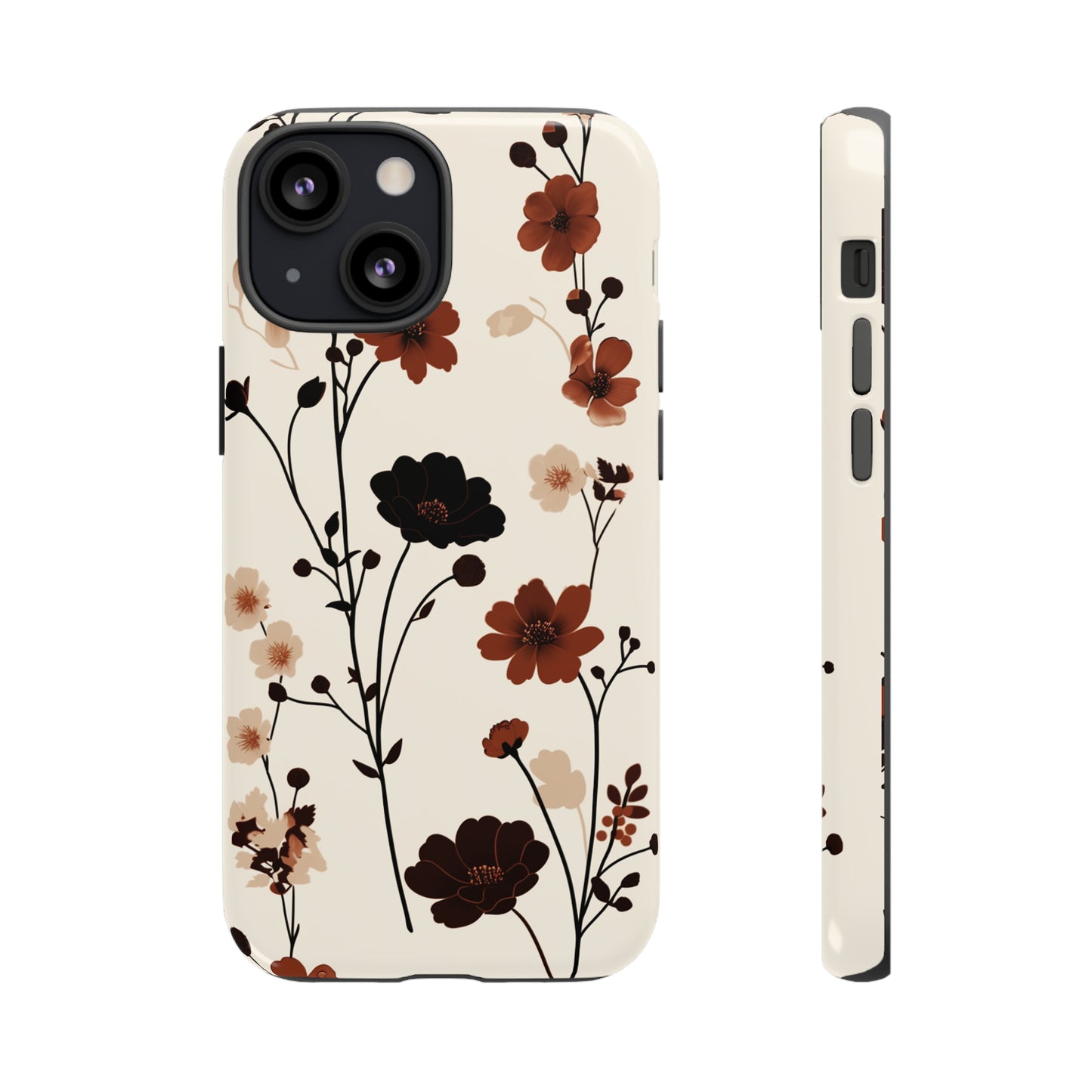 Minimalistic Tall Wildflowers iPhone Case