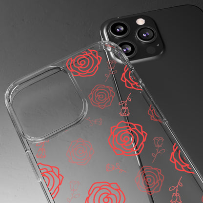 Thin Rose Pattern | Clear iPhone Case / Samsung Case