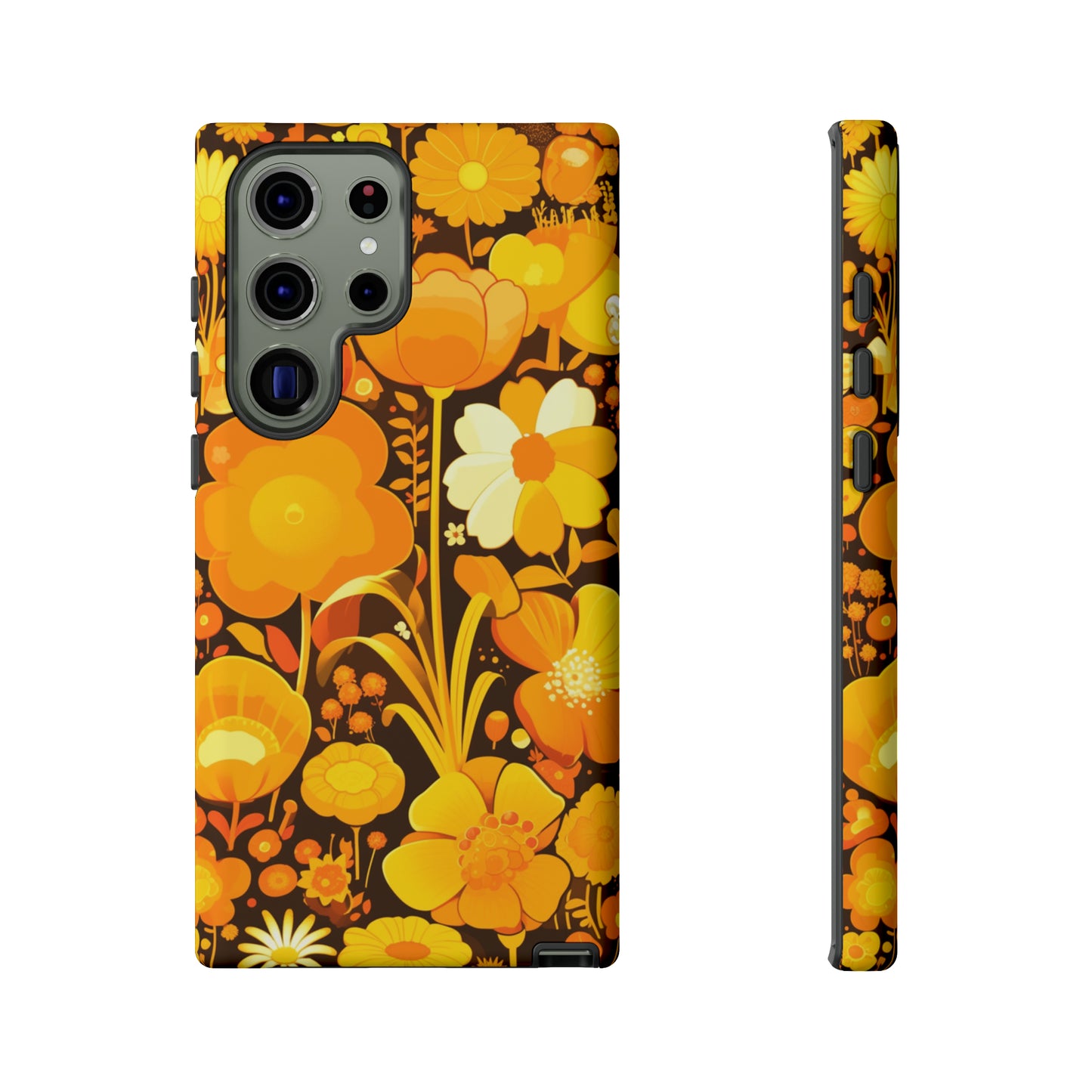 Retro Yellow Flower Patterns iPhone Case / Samsung Case