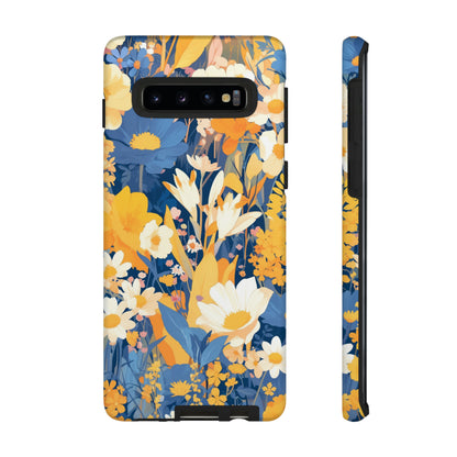 Wildflower Blooms, Abstract Retro Floral iPhone Case / Samsung Case