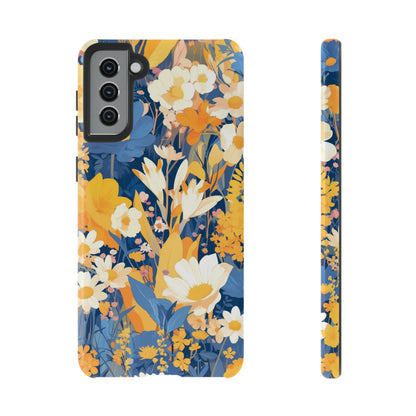 Wildflower Blooms, Abstract Retro Floral iPhone Case / Samsung Case