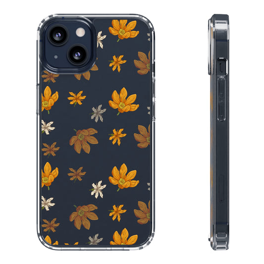 Yellow Flowers Pattern | Clear iPhone Case / Samsung Case