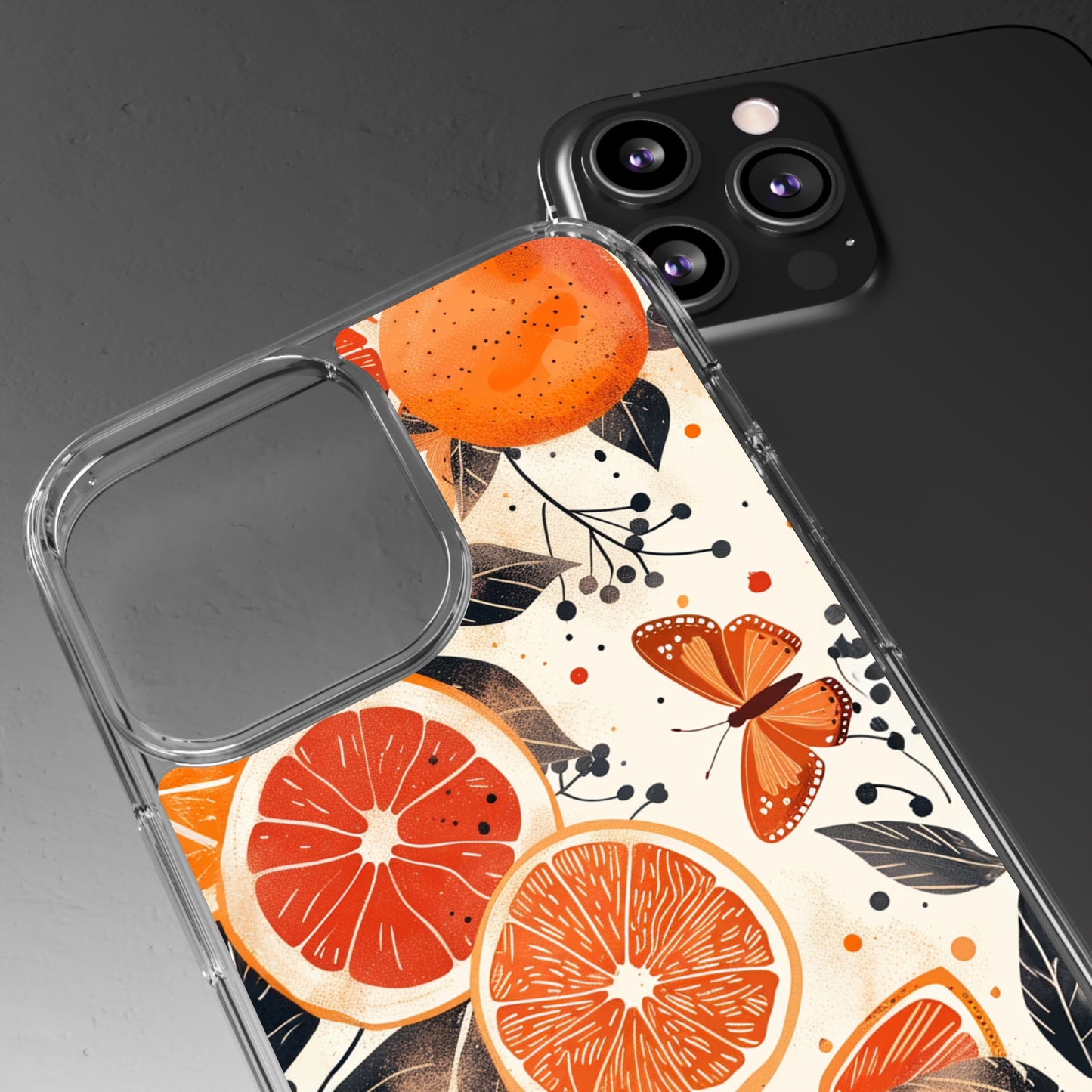 Orange Vines Aesthetic | Clear iPhone Case / Samsung Case