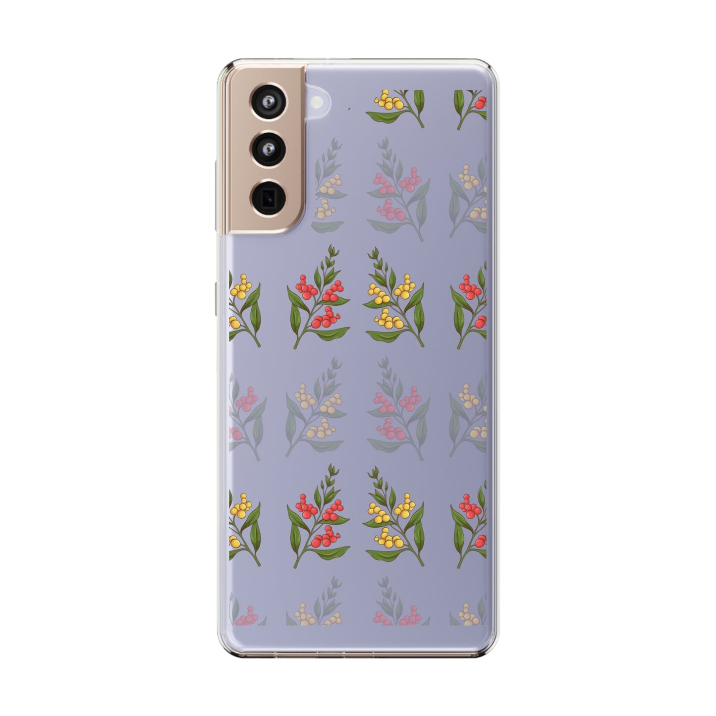 Spring Flower Pattern | Clear iPhone Case / Samsung Case