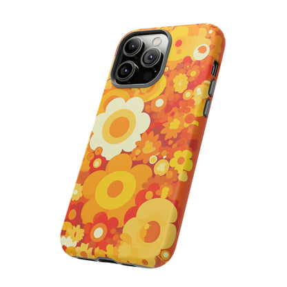 Big Bright Orange Abstract Floral iPhone Case / Samsung Case