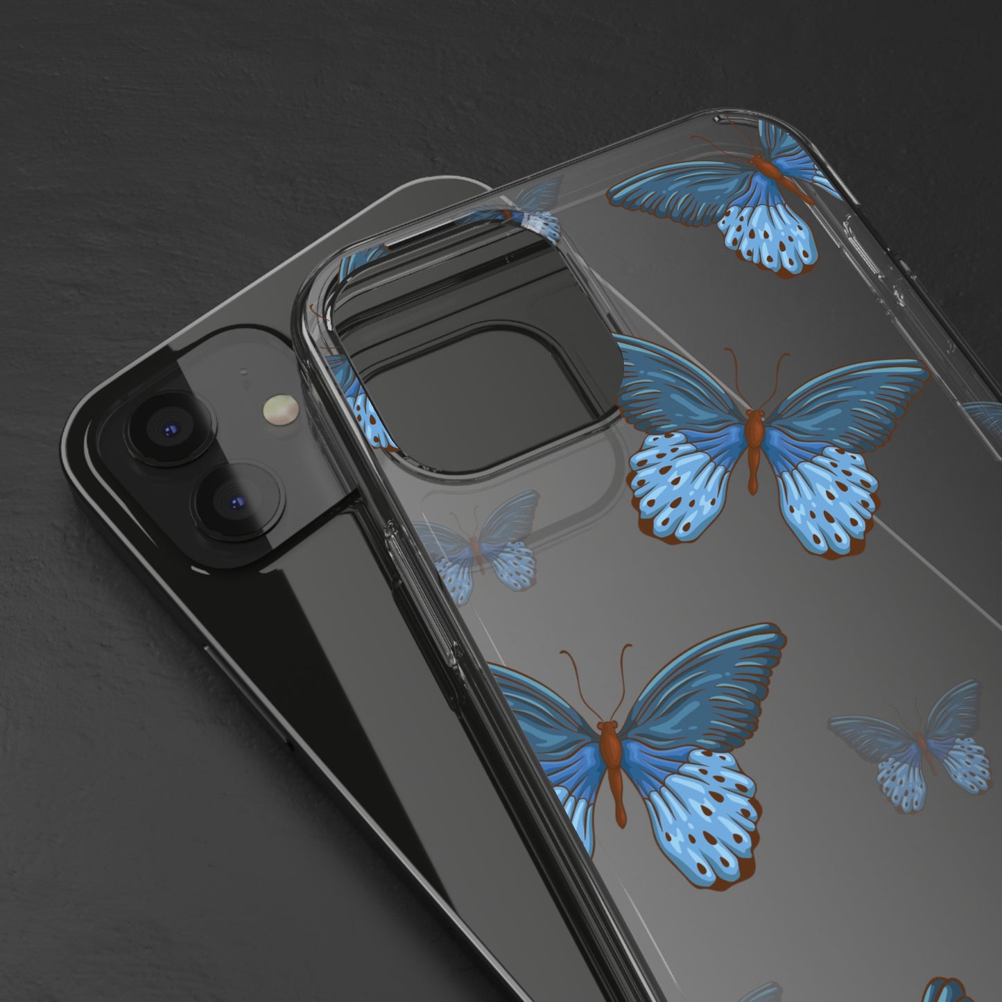 Blue Butterfly | Clear iPhone Case / Samsung Case