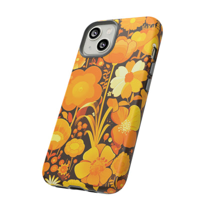 Retro Yellow Flower Patterns iPhone Case / Samsung Case