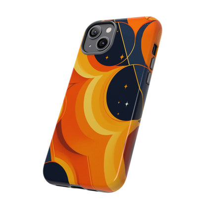 Orange & Black Groovy Patterns iPhone Case / Samsung Case