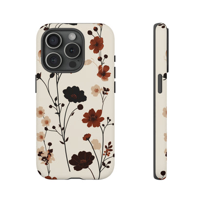 Minimalistic Tall Wildflowers iPhone Case