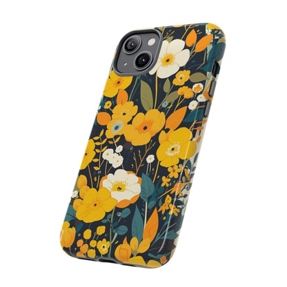 Retro Yellow Flowers iPhone Case / Samsung Case