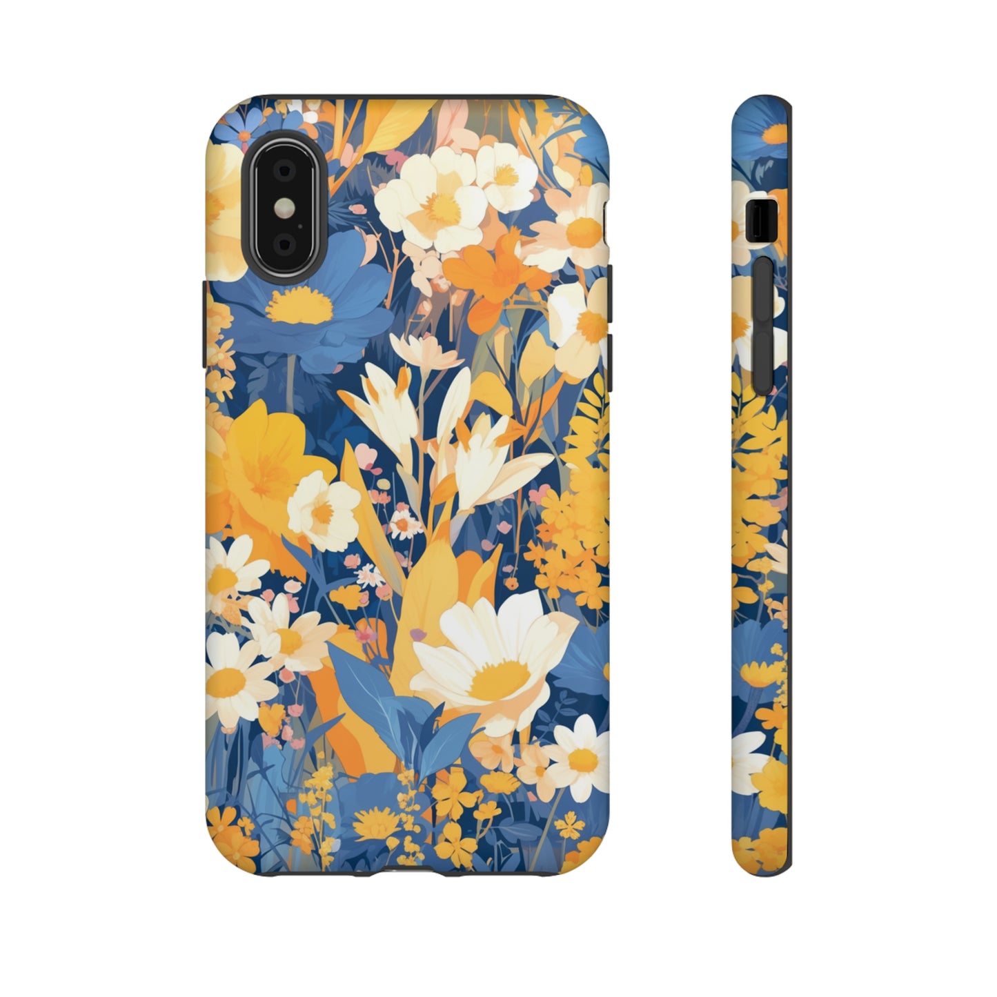 Wildflower Blooms, Abstract Retro Floral iPhone Case / Samsung Case