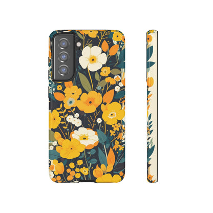 Retro Yellow Flowers iPhone Case / Samsung Case