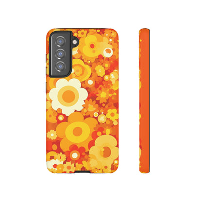 Big Bright Orange Abstract Floral iPhone Case / Samsung Case