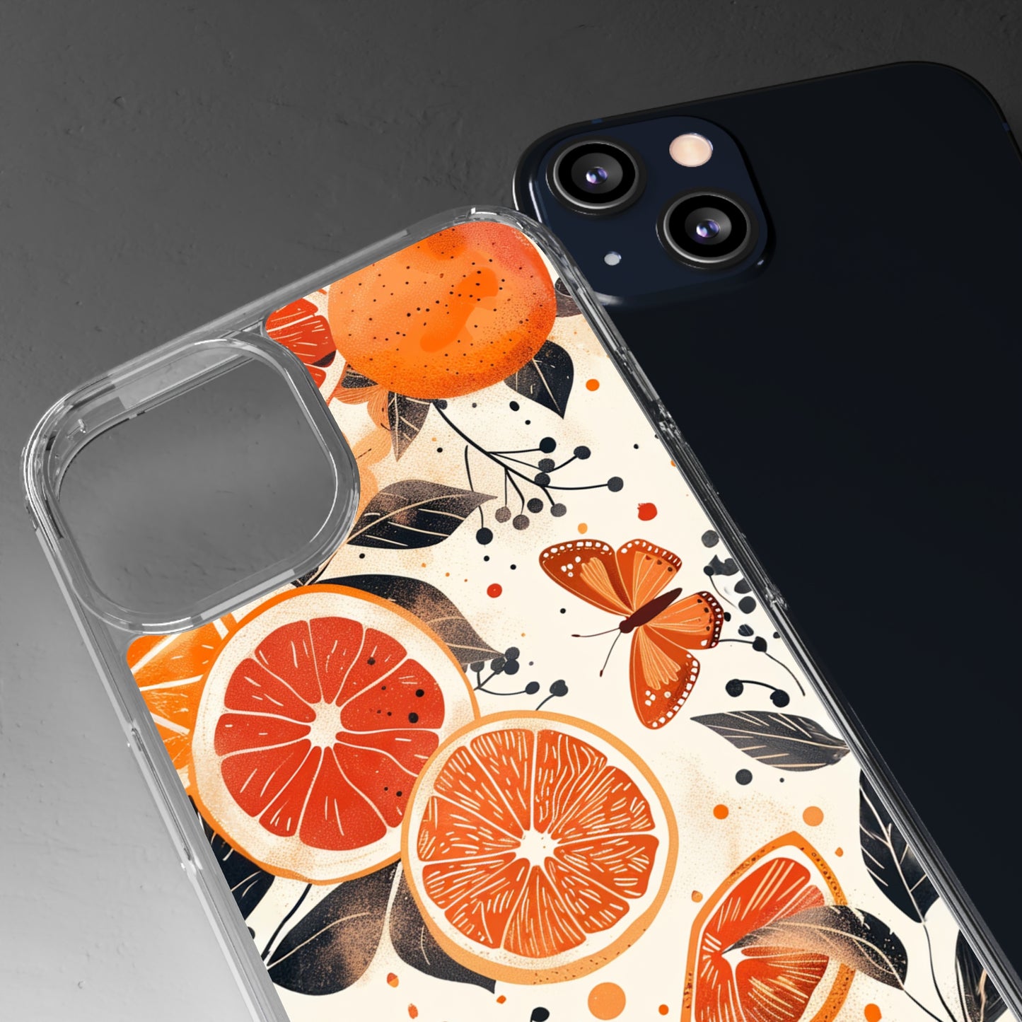 Orange Vines Aesthetic | Clear iPhone Case / Samsung Case