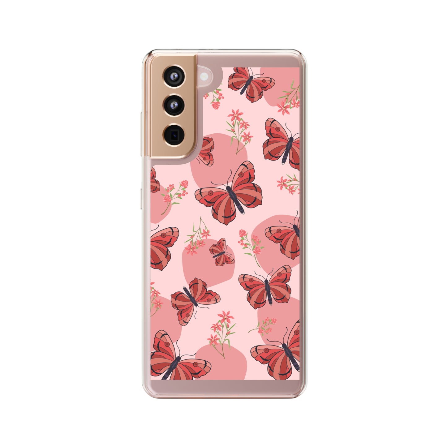 Red Butterflies | Clear iPhone Case / Samsung Case