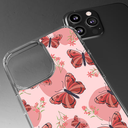 Red Butterflies | Clear iPhone Case / Samsung Case