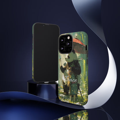 Japanese Aesthetic Vintage Panda iPhone Case / Samsung Case | "Peace"