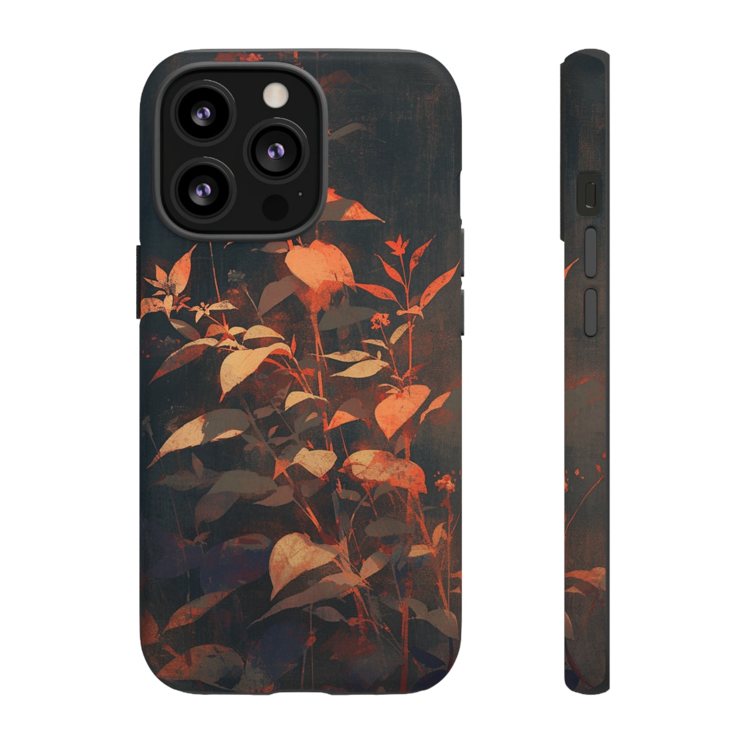 Black Blooms Wildflower iPhone Case