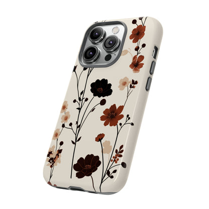 Minimalistic Tall Wildflowers iPhone Case