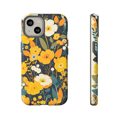 Retro Yellow Flowers iPhone Case / Samsung Case