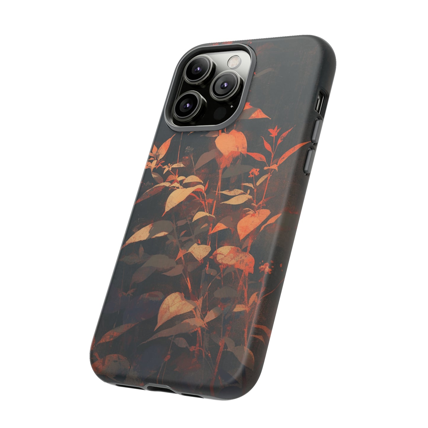 Black Blooms Wildflower iPhone Case