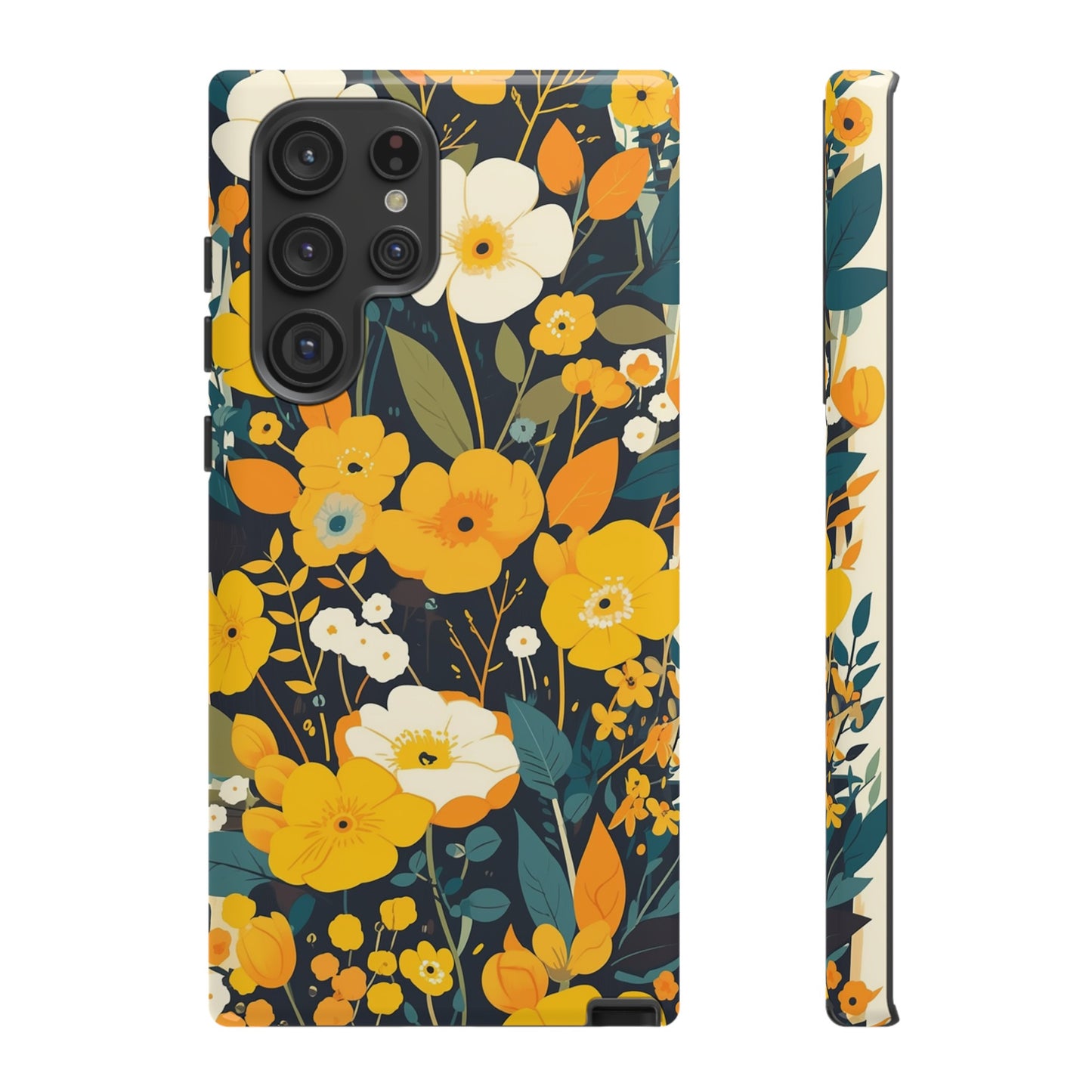 Retro Yellow Flowers iPhone Case / Samsung Case