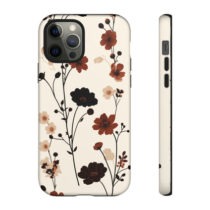 Minimalistic Tall Wildflowers iPhone Case