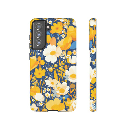 Wildflower Abstract Retro 70s iPhone Case / Samsung Case