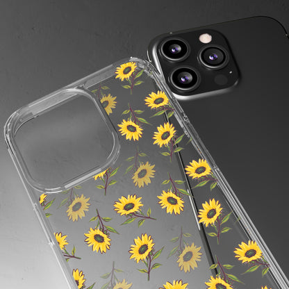 Sunflower Pattern | Clear iPhone Case / Samsung Case