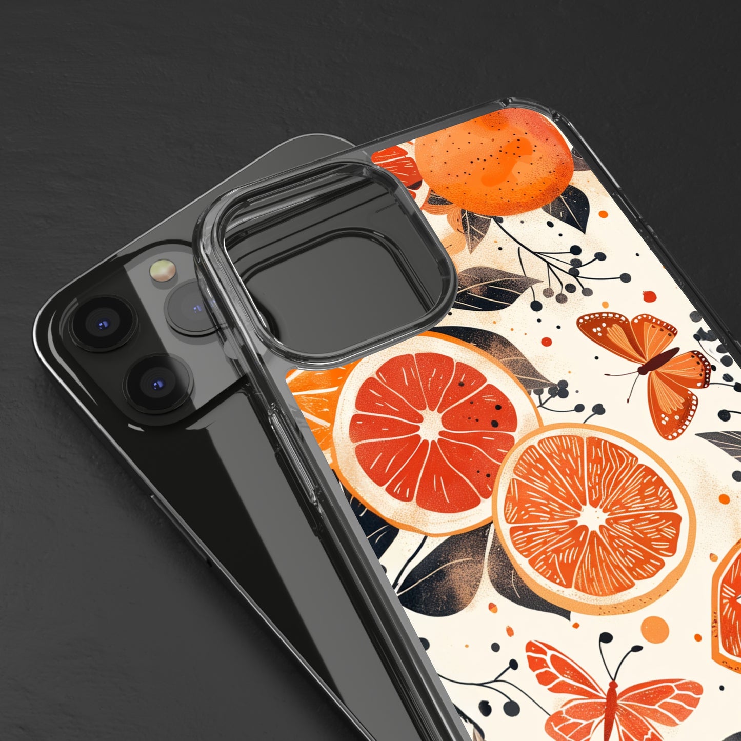 Orange Vines Aesthetic | Clear iPhone Case / Samsung Case