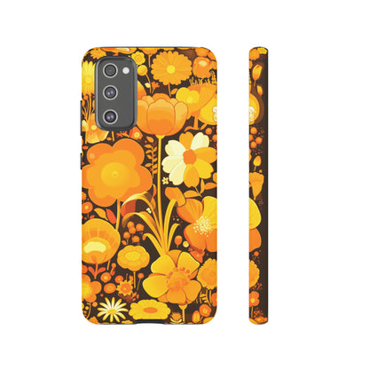 Retro Yellow Flower Patterns iPhone Case / Samsung Case