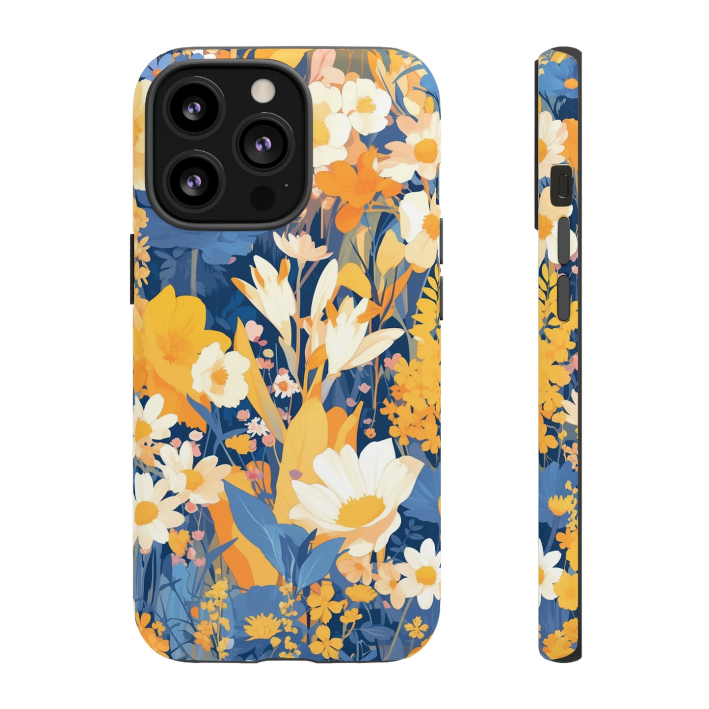 Wildflower Blooms, Abstract Retro Floral iPhone Case / Samsung Case