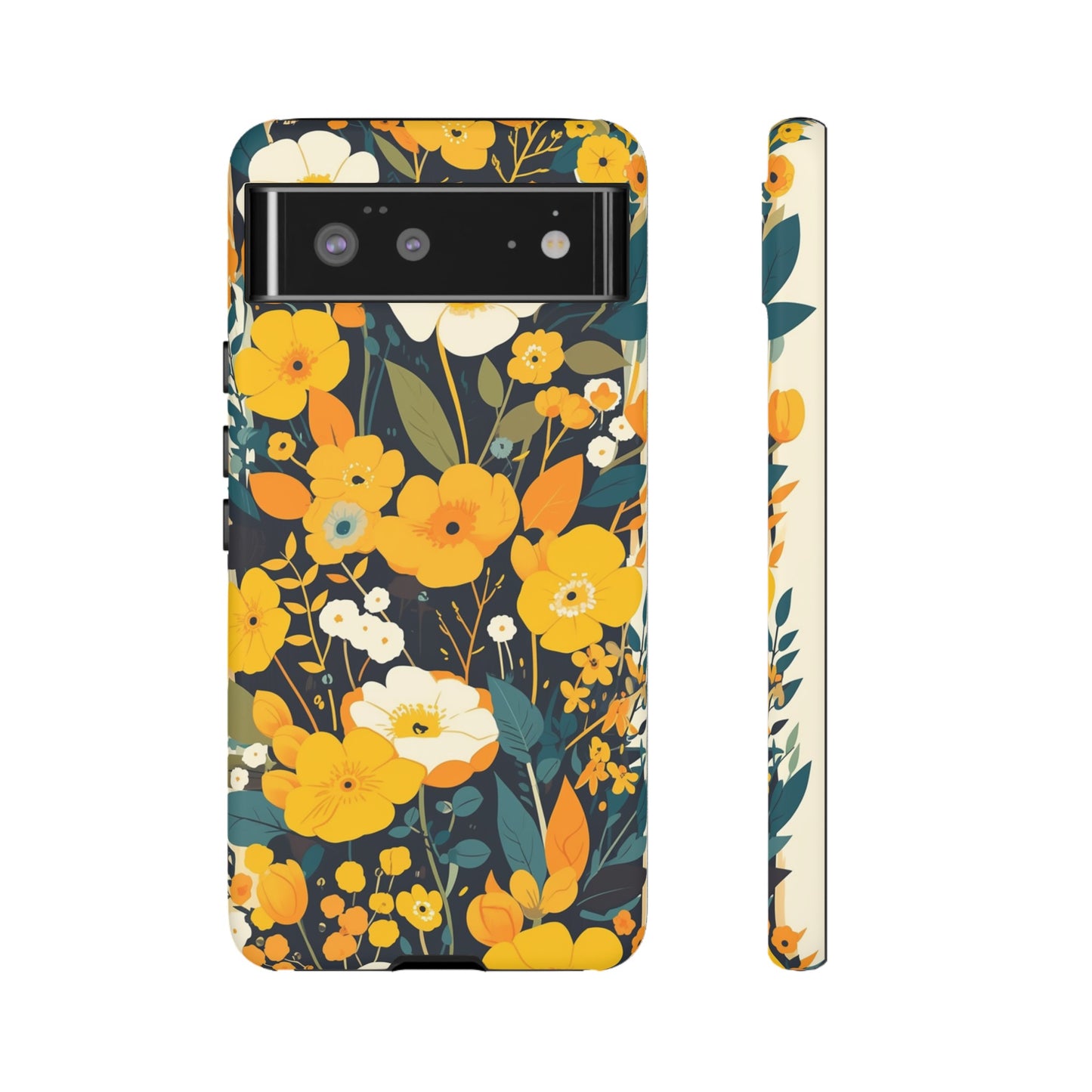 Retro Yellow Flowers iPhone Case / Samsung Case