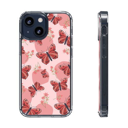 Red Butterflies | Clear iPhone Case / Samsung Case