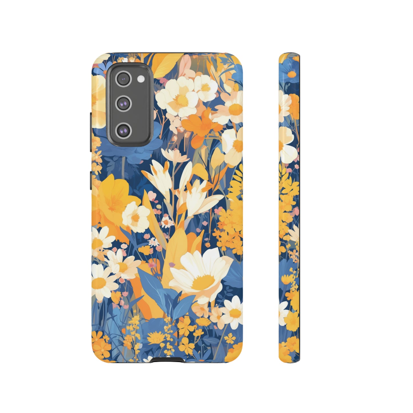 Wildflower Blooms, Abstract Retro Floral iPhone Case / Samsung Case