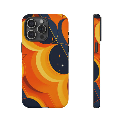 Orange & Black Groovy Patterns iPhone Case / Samsung Case