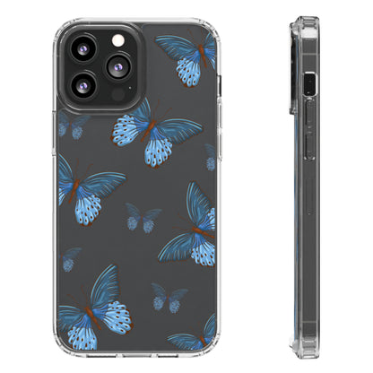 Blue Butterfly | Clear iPhone Case / Samsung Case