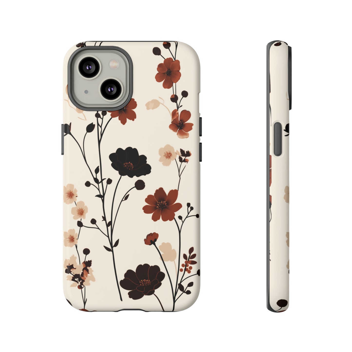 Minimalistic Tall Wildflowers iPhone Case