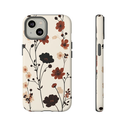 Minimalistic Tall Wildflowers iPhone Case