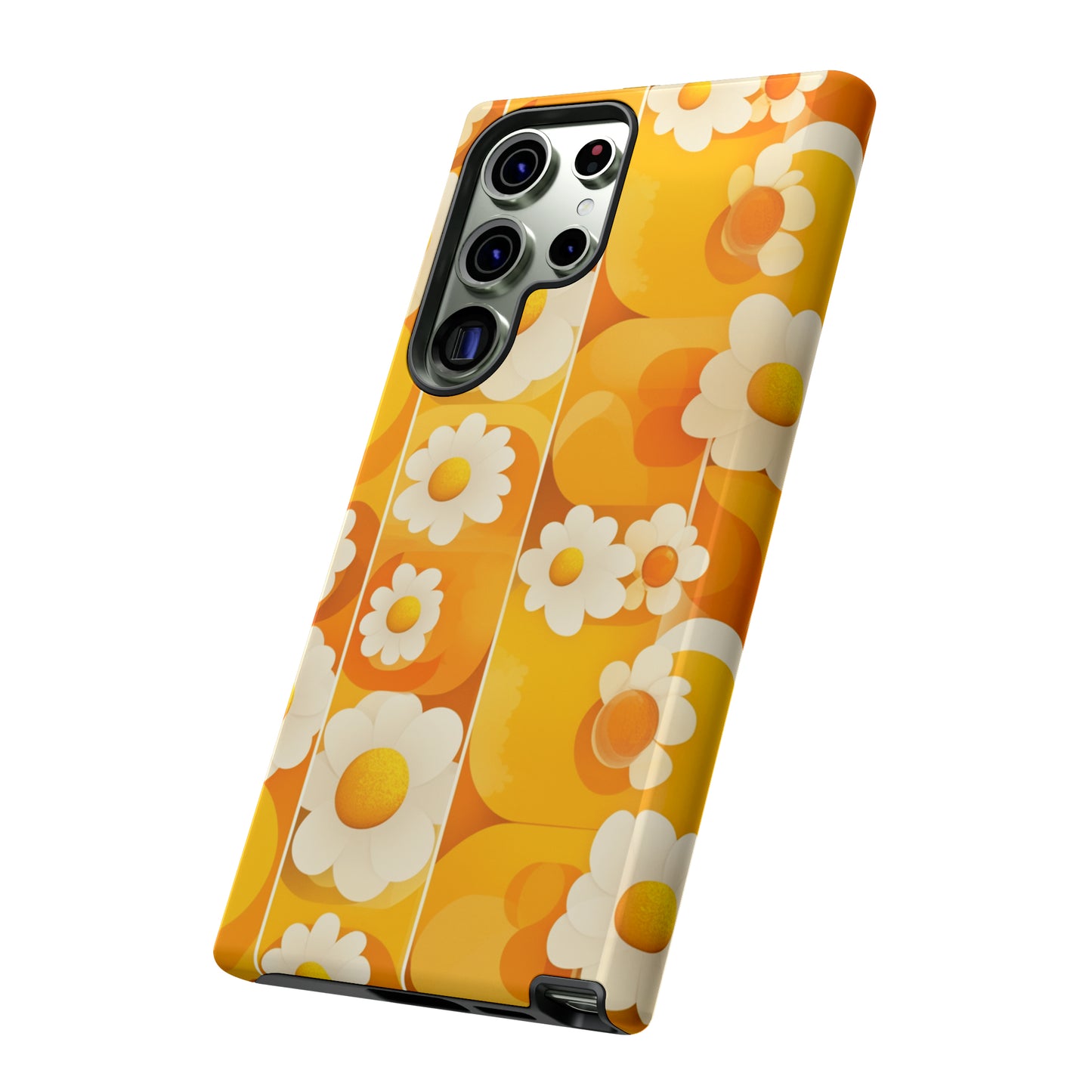 Yellow Floral Pattern Retro iPhone Case / Samsung Case