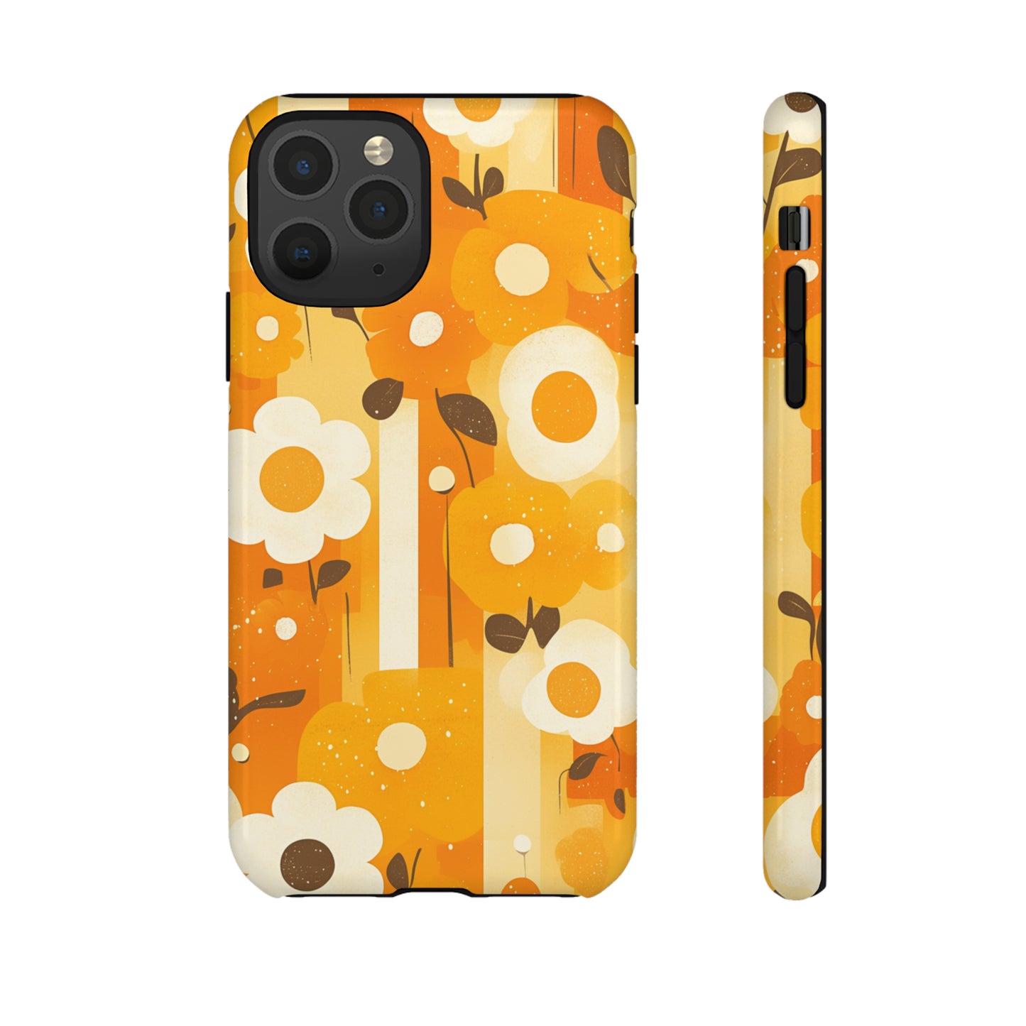 Retro 70s Abstract Flower Patterns iPhone Case / Samsung Case