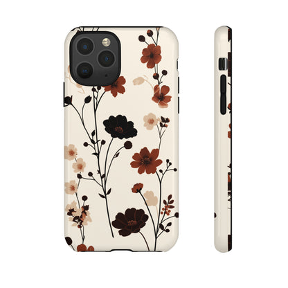 Minimalistic Tall Wildflowers iPhone Case