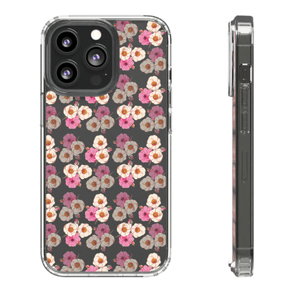 Pink Garden Pattern | Clear iPhone Case / Samsung Case